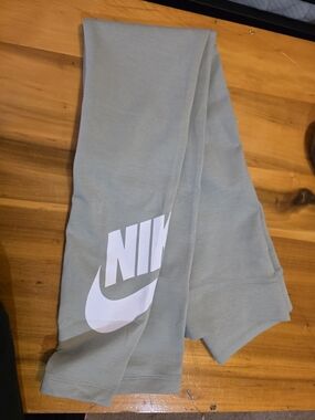 Nike Kids Light Sage Green Leggings with White Logo